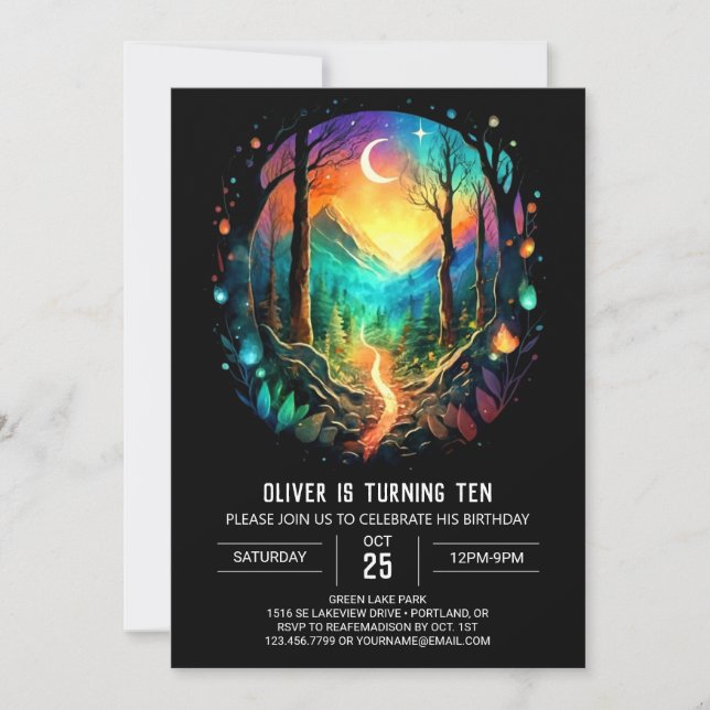 Convites Cottage Elegant Boho Birthday (Frente)