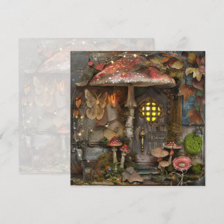 Convites Cottagecore Fairy Moth - Diário Scrapbook de Boas-