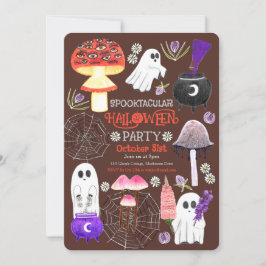 Convites Cottagecore Halloween Ghouls Dark
