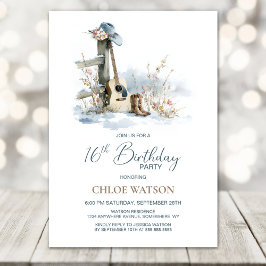 Convites Country and Western Winter 16th Birthday Party