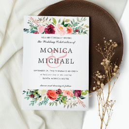 Convites Country Bloom | Autumn Flowers Chic Wedding