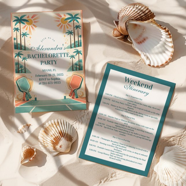 Convites Country Club Pickleball Bachelorette (Criador carregado)