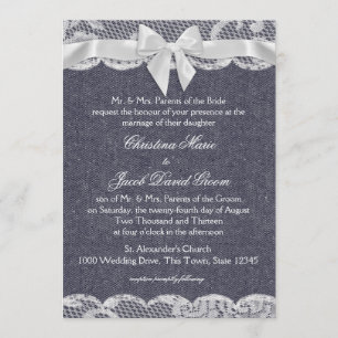 Convites Country Denim e Lace Wedding