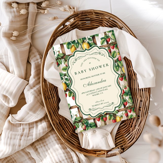 Convites Country Fruit Garden Baby Shower (Criador carregado)