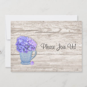 Convites Country Hydrangea Wedding Invitation