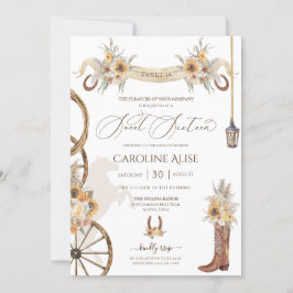 Convites Country Rustic Ranch Western Sweet 16 Aniversário