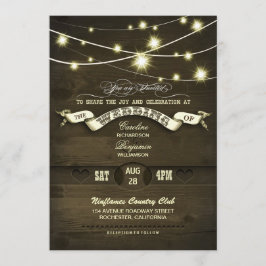 Convites country rústico lança casamento