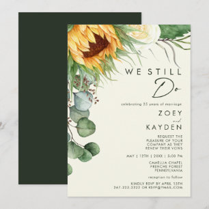 Convites Country Sunflower Light Yellow Nós Ainda Renovamo