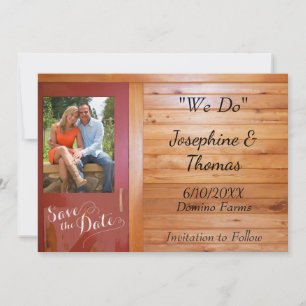 Convites Country Western Photo Save the Date (A Foto Ociden