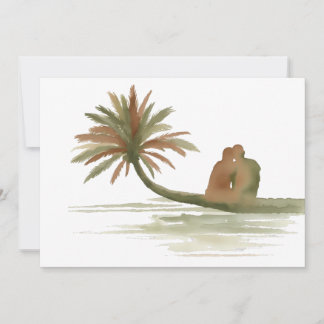 Convites Couple Sitting on Palm Tree