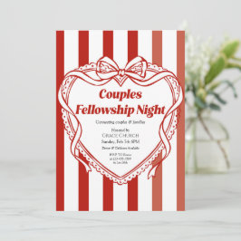 Convites Couples Fellowship Night Church Event
