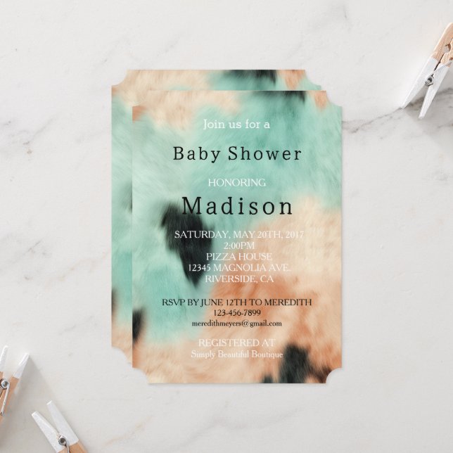 Convites Couro de Vaqueira do Sudoeste com Creme de Hortelã (Frente/Verso In Situ)