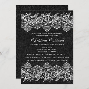 Convites Couro e Chá de panela de aparência pretos