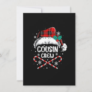 Convites Cousin Crew Papais noeis Red Xadrez Xmas Engraçado