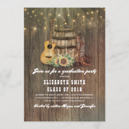 Convites Cowboy Boots Wine Barrel Festa de formatura