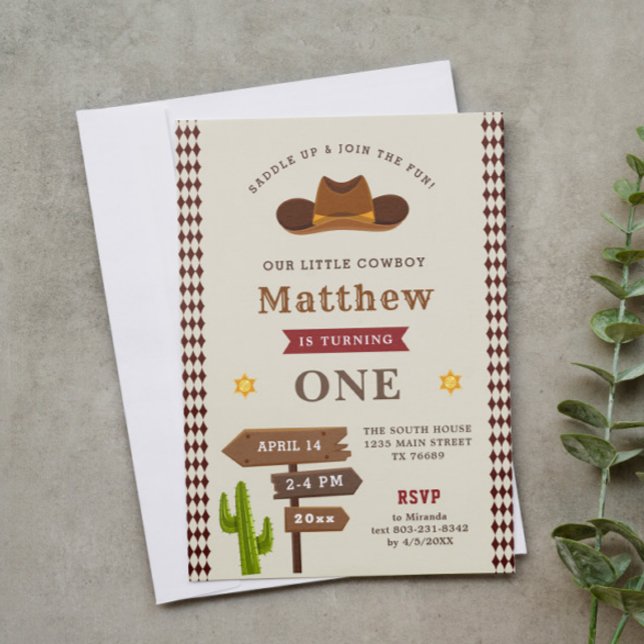Convites Cowboy Ocidental Saloon 1rua Garoto Selvagem (Criador carregado)