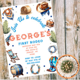 Convites Cowboy Ocidental Wild West Birthday