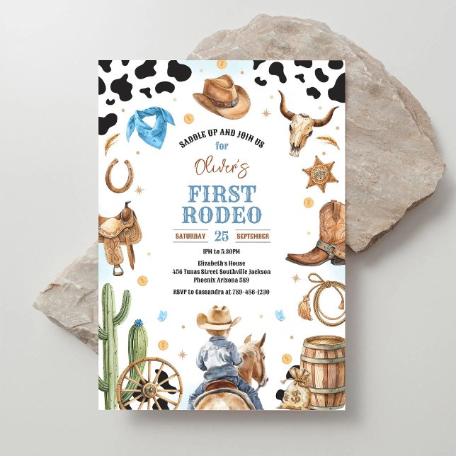 Convites Cowboy Primeiro Rodeio Oeste Selvagem 1º Aniversár (Criador carregado)