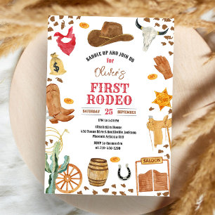 Convites Cowboy Primeiro Rodeio Oeste Selvagem 1º Aniversár