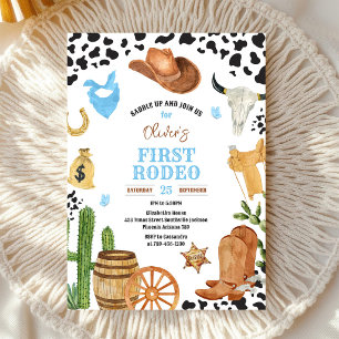 Convites Cowboy Primeiro Rodeio Oeste Selvagem 1º Aniversár