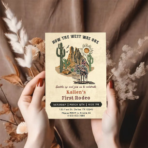 Convites Cowboy Rodeo primeiro aniversario Como O Ocidente 