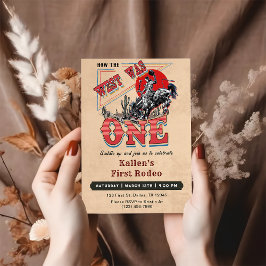 Convites Cowboy Rodeo primeiro aniversario Como O Ocidente 