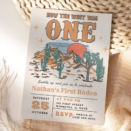 Convites Cowboy Rodeo primeiro aniversario Como O Ocidente 