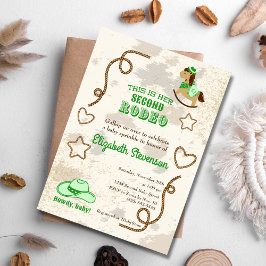 Convites Cowboy Rodeo Unisex Howdy Chá de fraldas Sprinkle