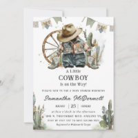 Cowboy Western Hat Boots Denim Boy Chá de fraldas