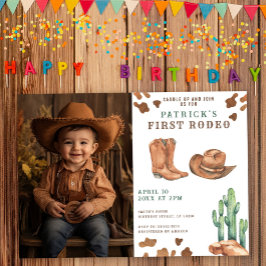 Convites Cowboy Wild West 1 rua Festa de aniversário Rodeo