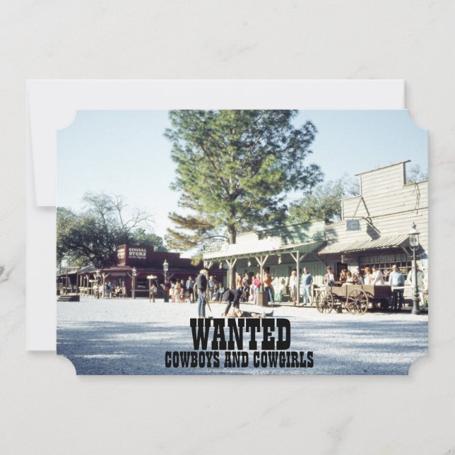 Convites Cowboy Wild West Boy Birthday (Frente)