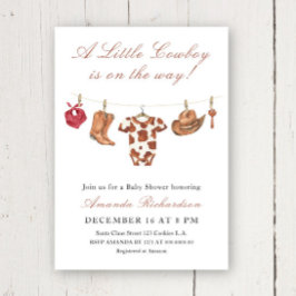 Convites Cowboy Wild West Rodeo Baby Shower