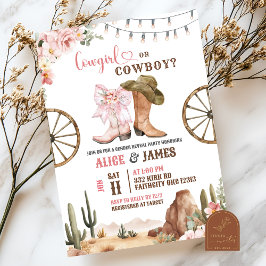 Convites Cowboys Or Cowgirls Gender Reveal