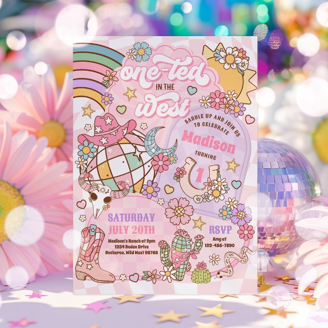 Convites Cowgirl 1rua Rodeio Unida No primeiro aniversario  (Criador carregado)