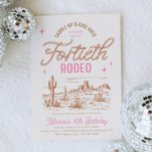 Convites Cowgirl 40th Rodeo Aniversário<br><div class="desc">Aniversário de 40 anos de Cowgirl. Convite pronto para ser personalizado por você!</div>