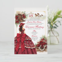 Cowgirl Burgundy Western Quinceañera Charra