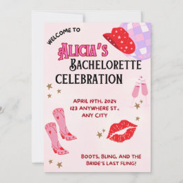 Convites Cowgirl Chic Bachelorette Invitation