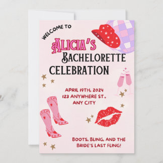 Convites Cowgirl Chic Bachelorette Invitation