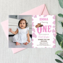 Convites Cowgirl Rosa ONE First Rodeio primeiro aniversario
