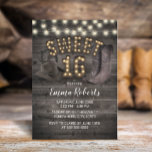 Convites Cowgirl Rustic Barn Wood Western Sweet 16<br><div class="desc">Cowgirl Rustic Barn Wood Western Sweet 16 Convites.</div>