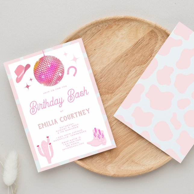 Convites CowGirl Western Rodeo Birthday Bash (Criador carregado)