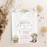 Cowgirl Western Rustic Chá de panela Floral