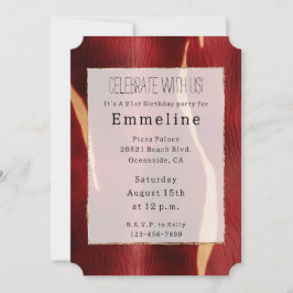 Convites Cowhide Vermelho Ocidental