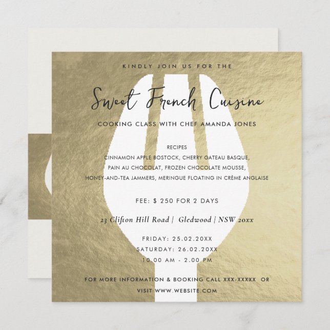 CONVITES COZINHAR DE MODELO DE FORÇA DE COLHEITA DE PRATA (Frente/Verso)