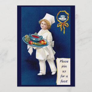 Convites Cozinheiro chefe com o Tureen da acção de graça