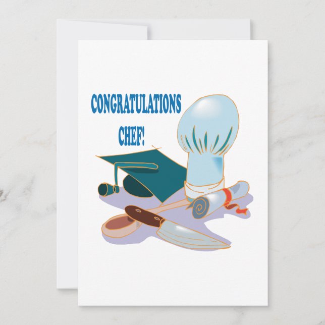 Convites Cozinheiro chefe dos parabéns (Frente)