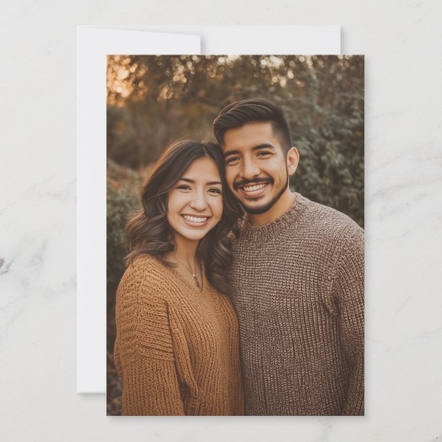 Convites Cozy Brown Autumn Photo (Frente)