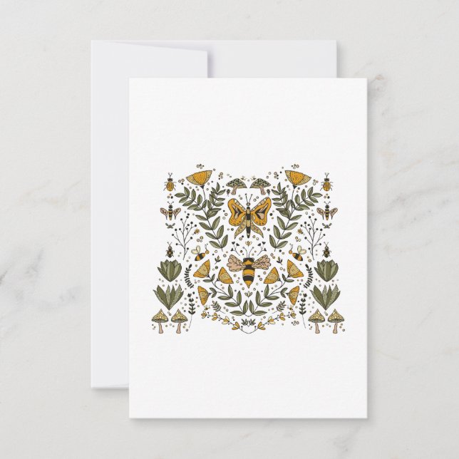 Convites Cozy Butterfly Garden (Frente)