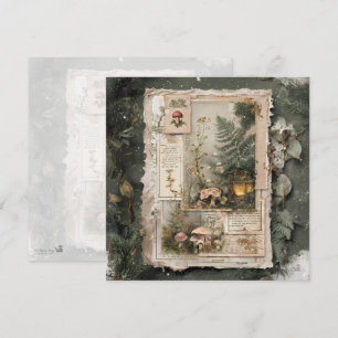 Convites Cozy Deep Winter Cottagecore Scrapbook