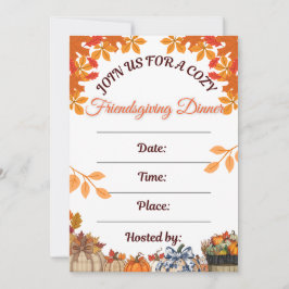 Convites Cozy Friendsgiving Dinner Art